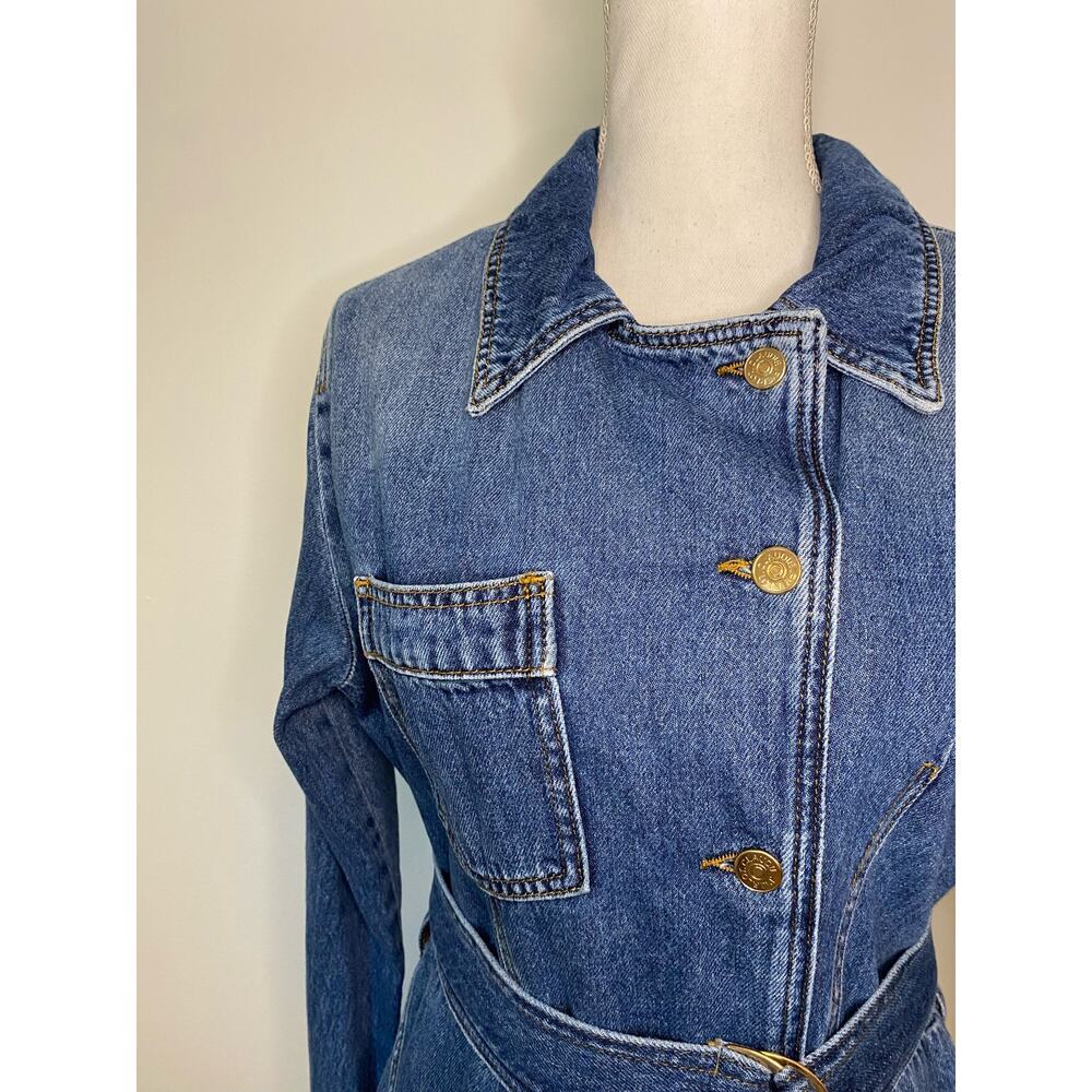 Claudie Pierlot Roulie Belted Denim Dress - Picture 4 of 8